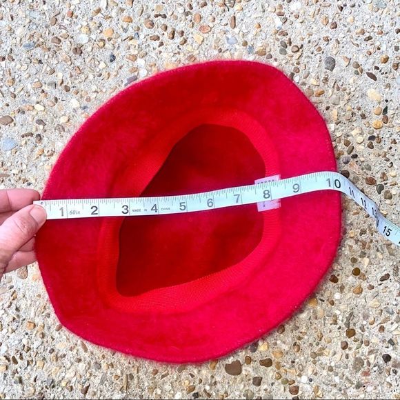 Arlin Angora Blend Red Hat - Picture 6 of 7